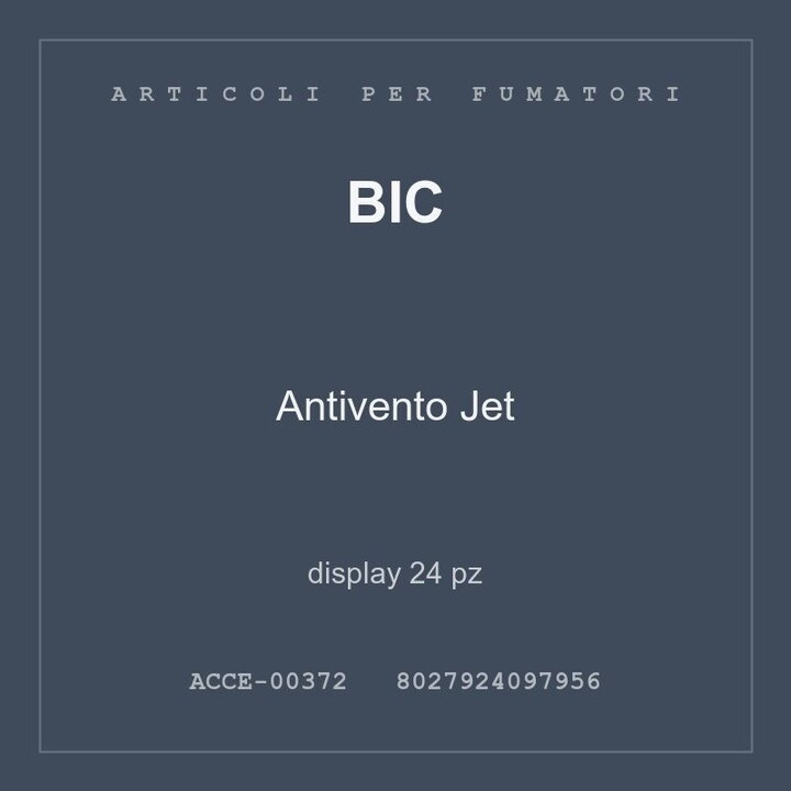 BIC Antivento Jet — display 24 pz