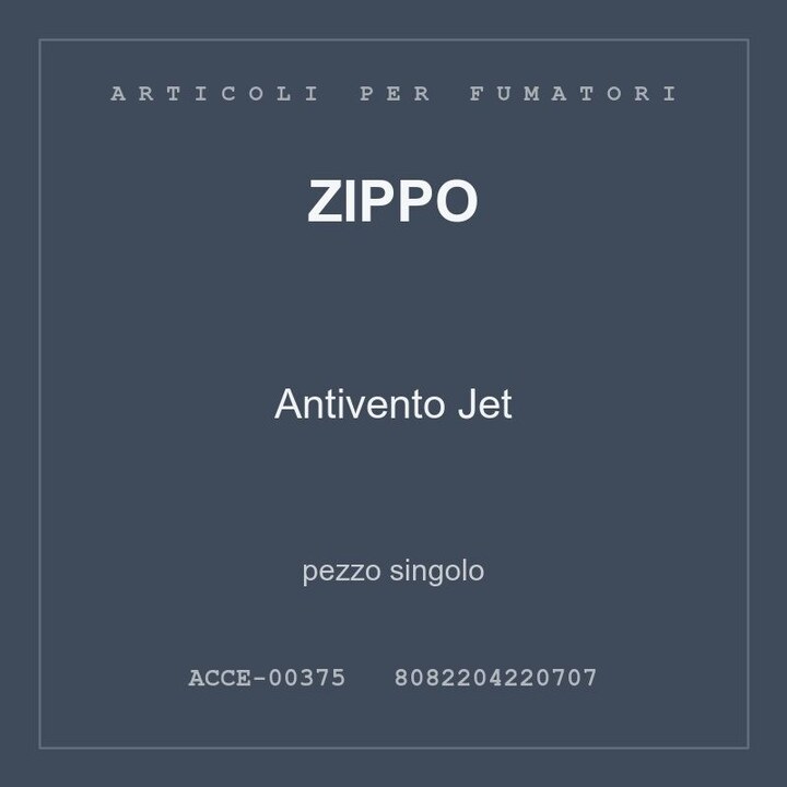 Zippo Antivento Jet — conf. 3 pz