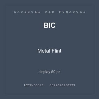 BIC Metal Flint — display 50 pz