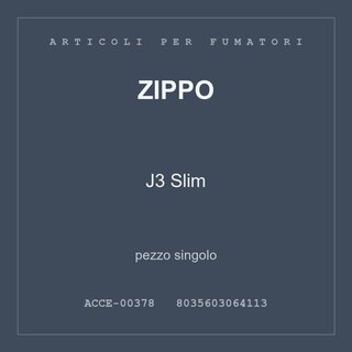 Zippo J3 Slim — conf. 3 pz