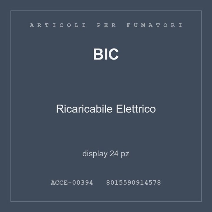 BIC Ricaricabile Elettrico — display 24 pz