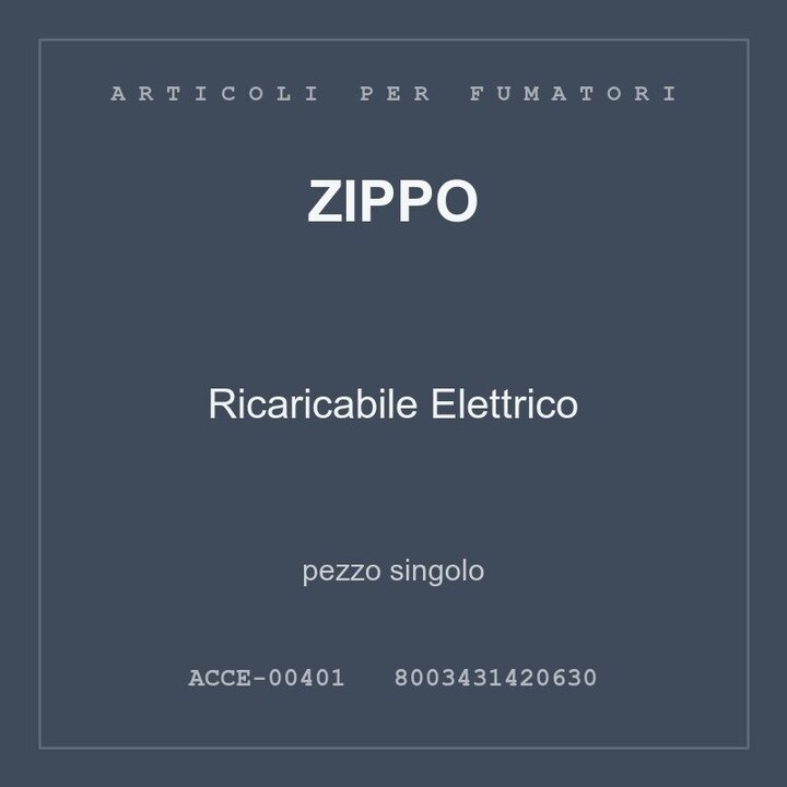 Zippo Ricaricabile Elettrico — conf. 2 pz