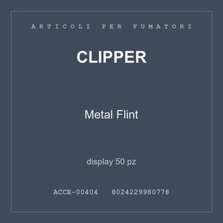 Clipper Metal Flint — display 50 pz