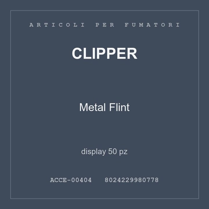 Clipper Metal Flint — display 50 pz