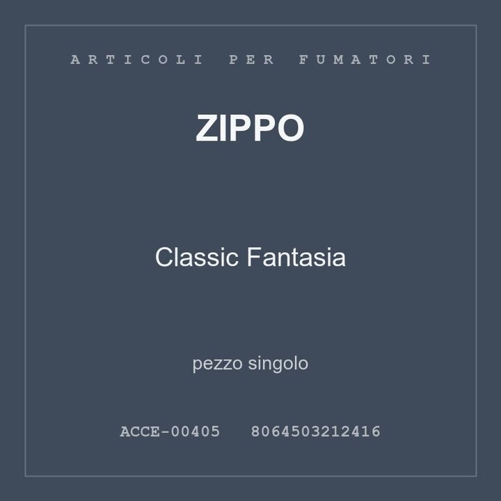Zippo Classic Fantasia — conf. 3 pz