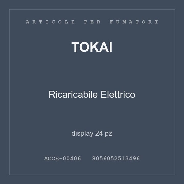 Tokai Ricaricabile Elettrico — display 24 pz