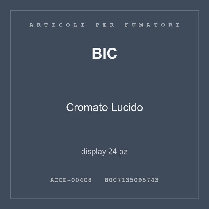 BIC Cromato Lucido — display 12 pz