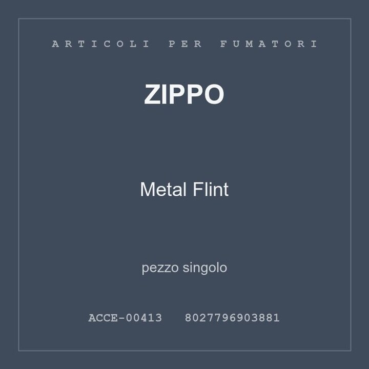Zippo Metal Flint — conf. 3 pz
