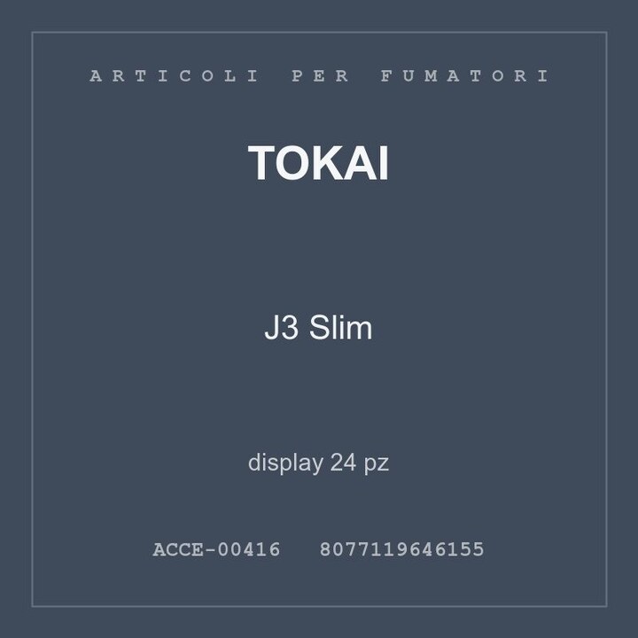 Tokai J3 Slim — display 24 pz