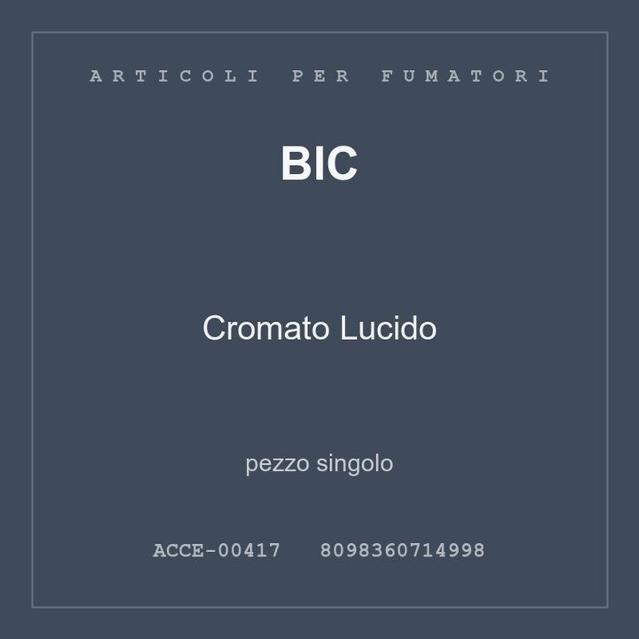 BIC Cromato Lucido — pezzo singolo