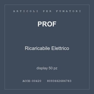 Prof Ricaricabile Elettrico — display 50 pz
