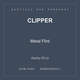 Clipper Metal Flint — display 25 pz