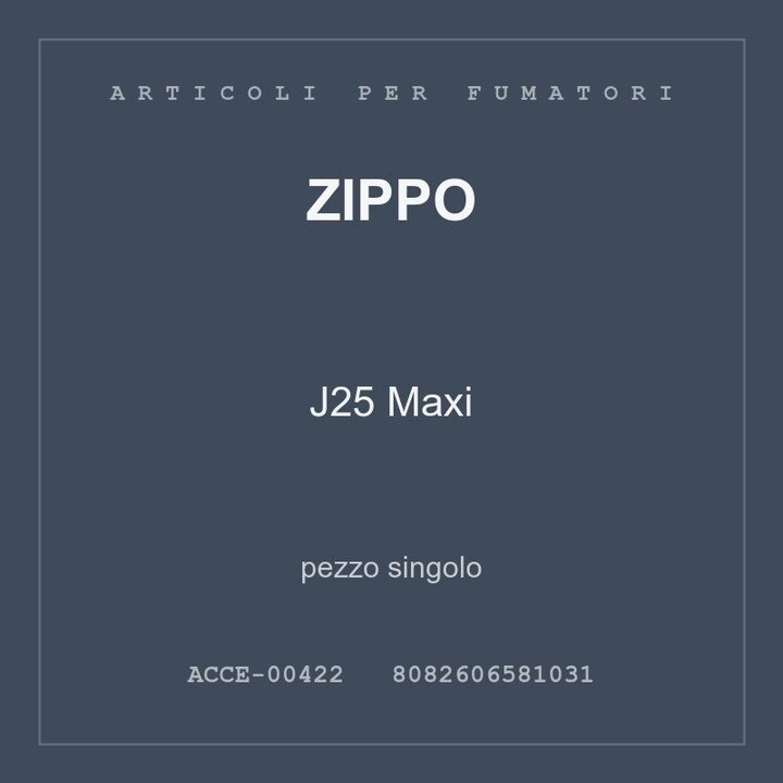 Zippo J25 Maxi — conf. 2 pz