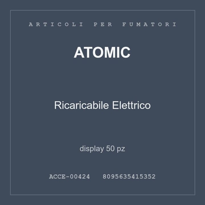Atomic Ricaricabile Elettrico — display 50 pz