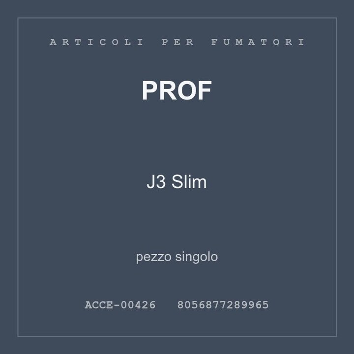 Prof J3 Slim — pezzo singolo