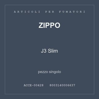 Zippo J3 Slim — conf. 4 pz