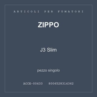 Zippo J3 Slim — conf. 6 pz