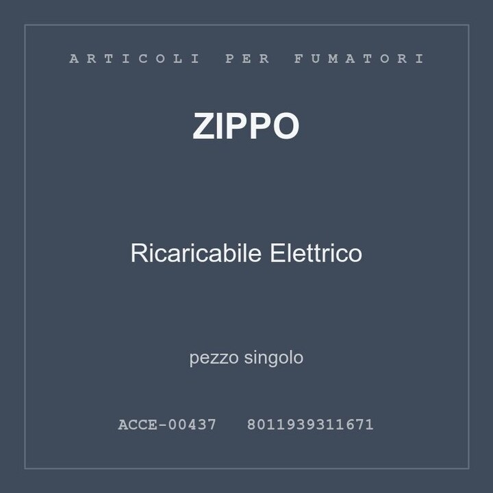 Zippo Ricaricabile Elettrico — conf. 4 pz