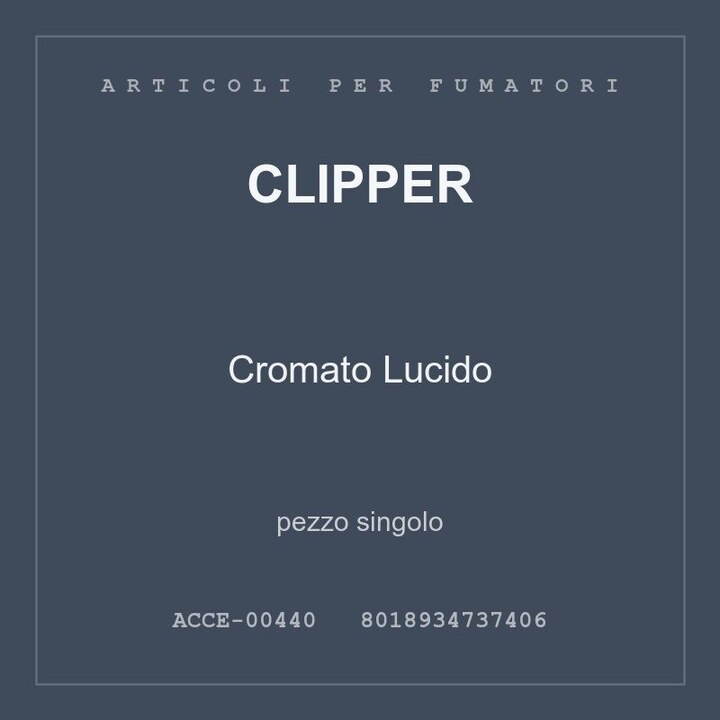 Clipper Cromato Lucido — conf. 4 pz
