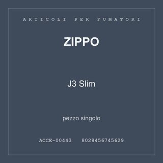 Zippo J3 Slim — conf. 8 pz