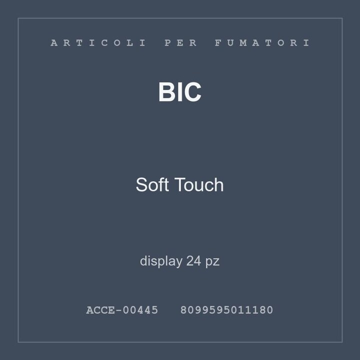 BIC Soft Touch — display 24 pz