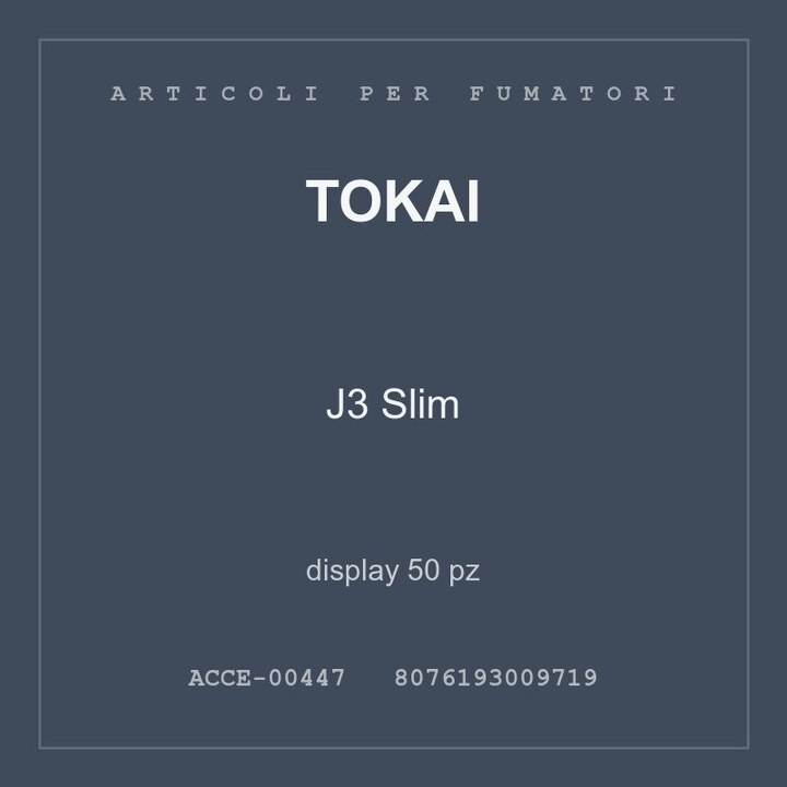 Tokai J3 Slim — display 25 pz