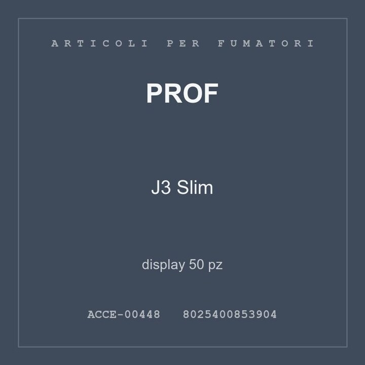 Prof J3 Slim — display 50 pz