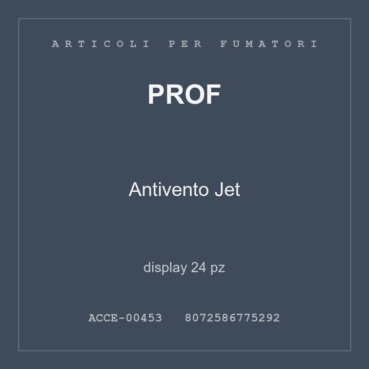 Prof Antivento Jet — display 24 pz