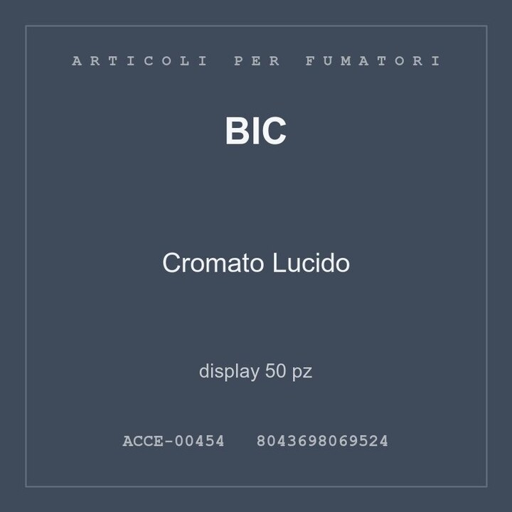 BIC Cromato Lucido — display 25 pz