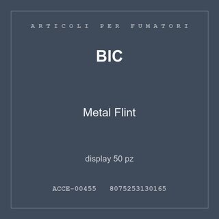 BIC Metal Flint — display 100 pz
