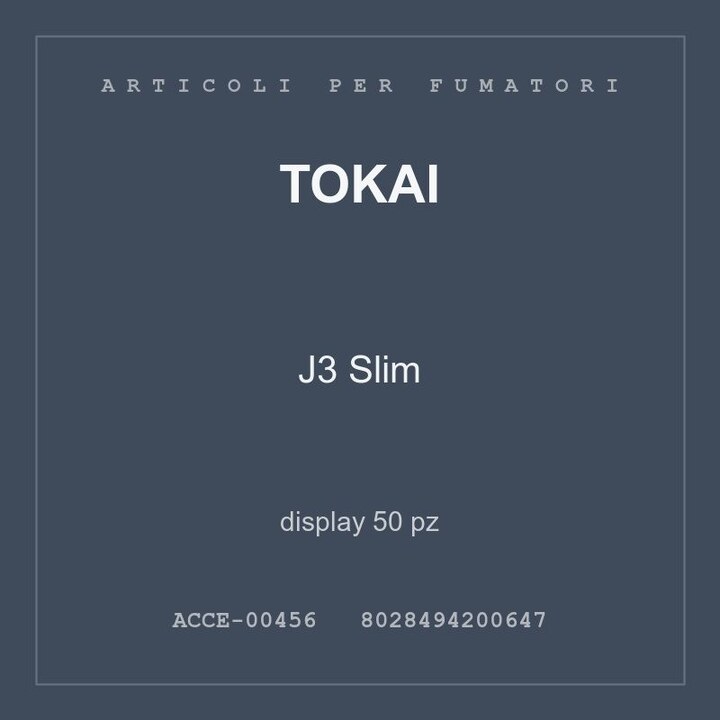 Tokai J3 Slim — display 100 pz
