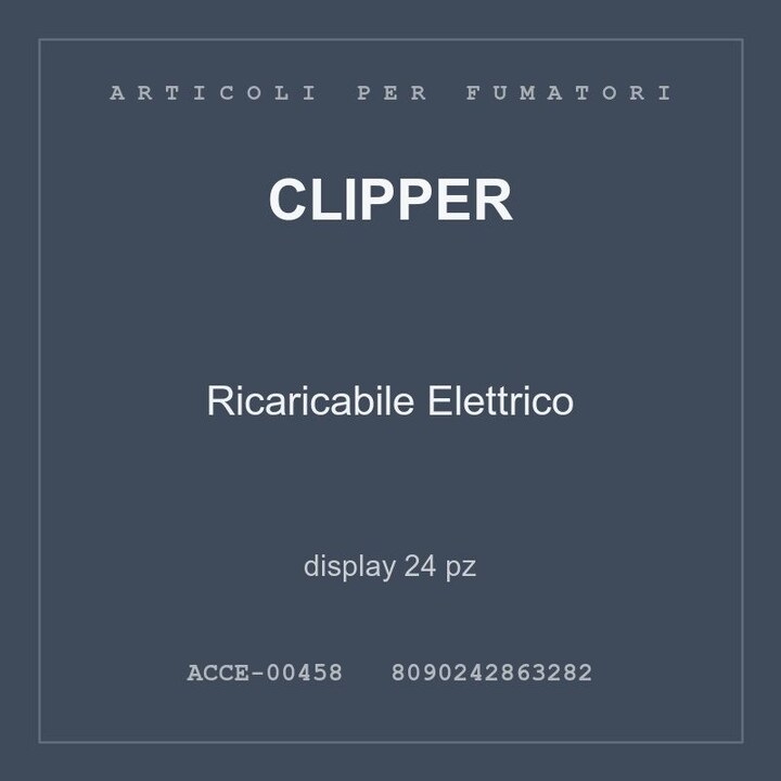 Clipper Ricaricabile Elettrico — display 12 pz