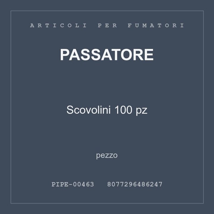 Passatore Scovolini 100 pz — pezzo