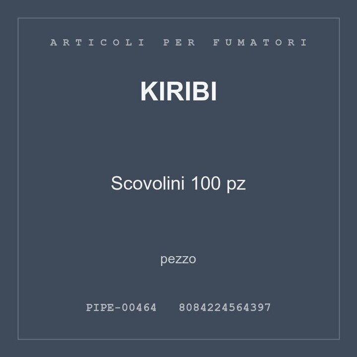 Kiribi Scovolini 100 pz — pezzo