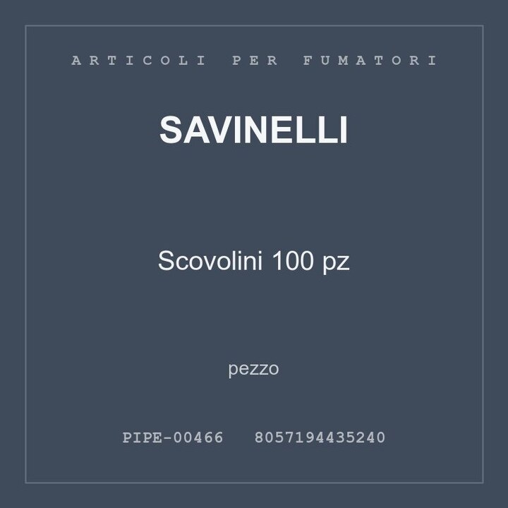 Savinelli Scovolini 100 pz — pezzo