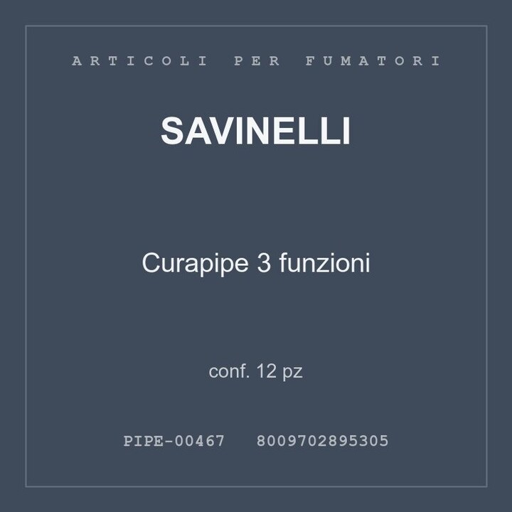 Savinelli Curapipe 3 funzioni — conf. 12 pz