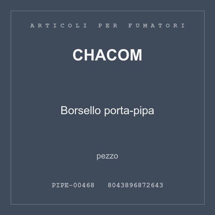 Chacom Borsello porta-pipa — pezzo