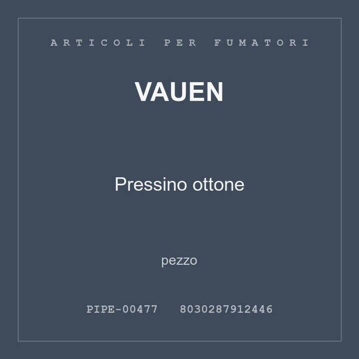 Vauen Pressino ottone — pezzo