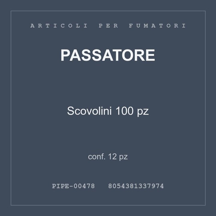 Passatore Scovolini 100 pz — conf. 12 pz