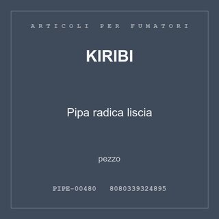 Kiribi Pipa radica liscia — pezzo
