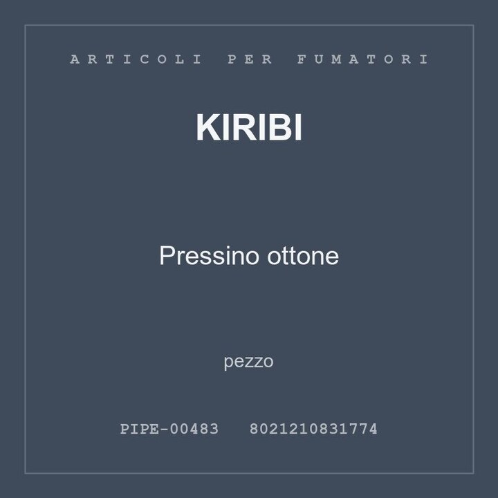 Kiribi Pressino ottone — conf. 2 pz