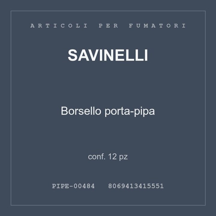 Savinelli Borsello porta-pipa — conf. 12 pz