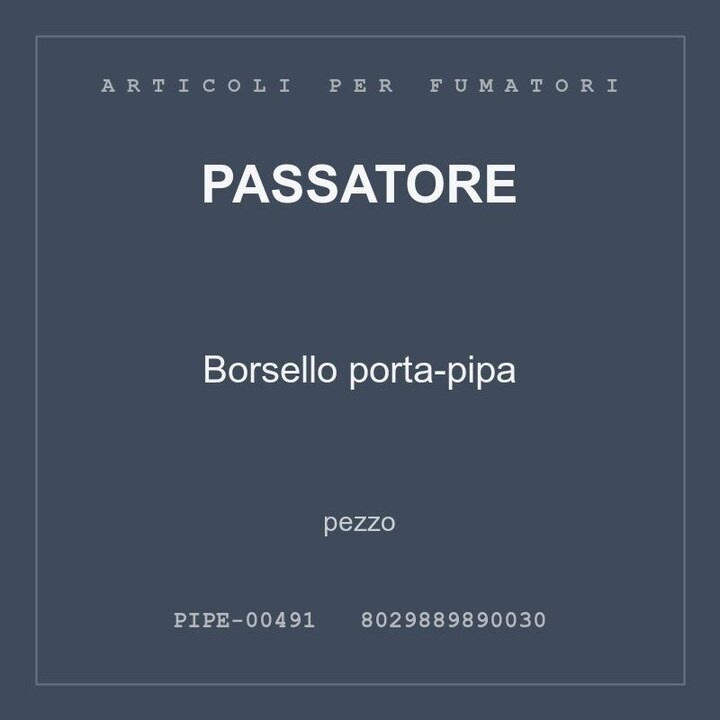 Passatore Borsello porta-pipa — pezzo
