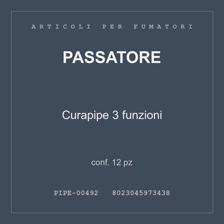 Passatore Curapipe 3 funzioni — conf. 12 pz