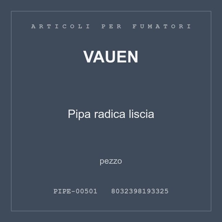 Vauen Pipa radica liscia — conf. 2 pz