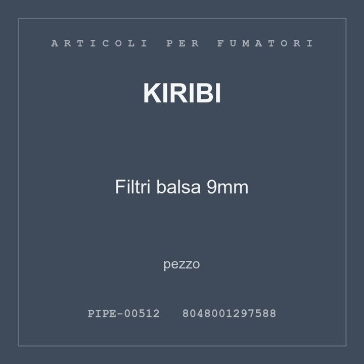 Kiribi Filtri balsa 9mm — conf. 2 pz