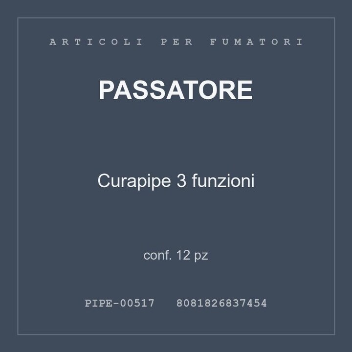 Passatore Curapipe 3 funzioni — conf. 6 pz