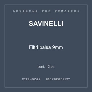 Savinelli Filtri balsa 9mm — conf. 12 pz