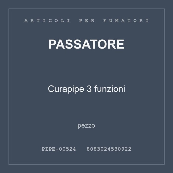 Passatore Curapipe 3 funzioni — pezzo