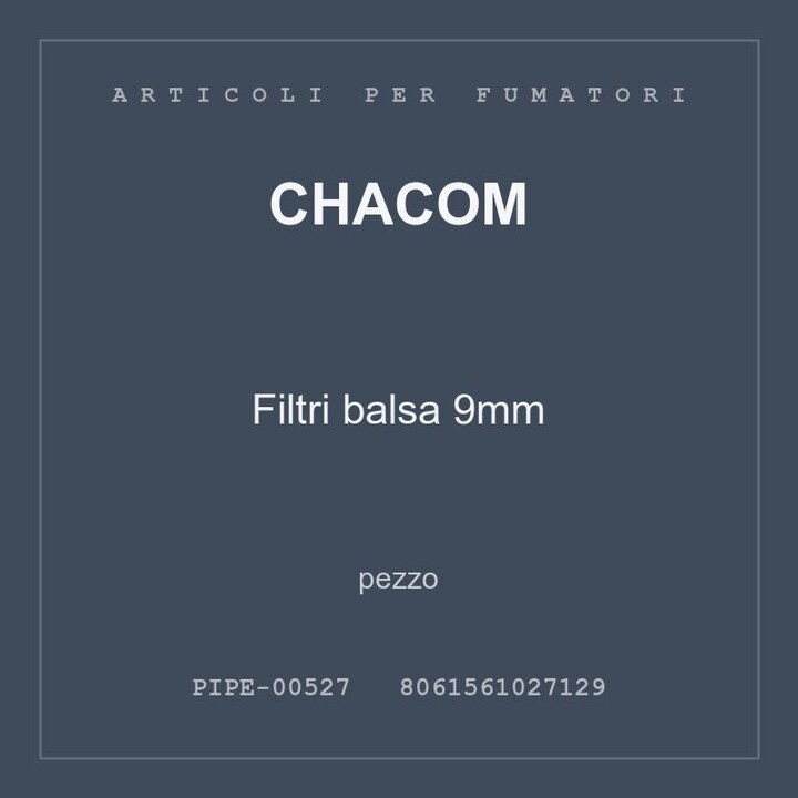 Chacom Filtri balsa 9mm — conf. 2 pz